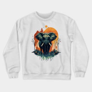 elephant African Crewneck Sweatshirt